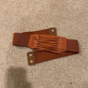 Brown corset belt